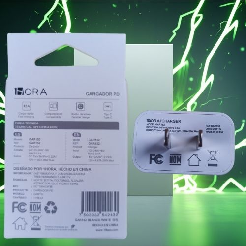 🔌⚡ Cubo PowerCharge PD 20W Tipo-C | Carga Turbo al Instante ⚡