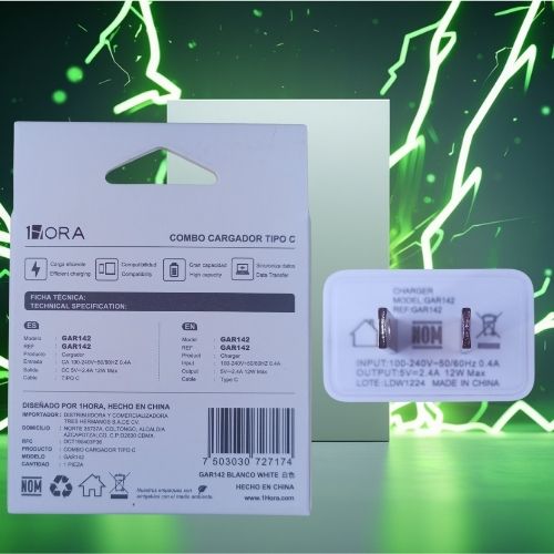 PowerSet USB a Tipo-C 12W