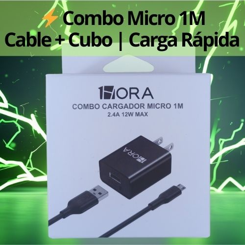 🔌 Combo Carga Rápida USB a MicroUSB | ¡Todo en Uno! ⚡